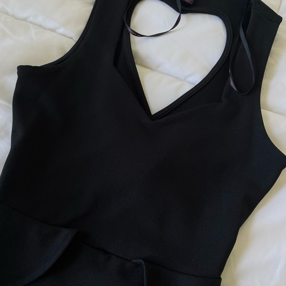 Backless Black Mini Dress